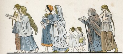 Galliska bondkvinnor med sina barn. i "" Frankrike, hennes berättelse berättad av G. Montorgueil, bild av Job""" 1896. Privat samling. av pseudonym for Onfray de Breville Jacques Job