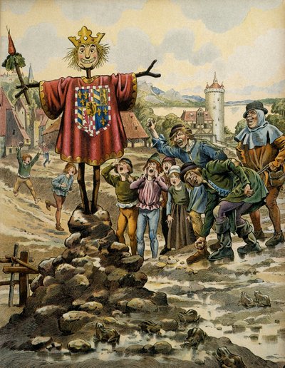 Frankrikes historia under medeltiden (medeltiden): invånarna i Dinant gjorde en fågelskrämma med armarna av greven av Charolais (då Charles Le Temeraire) som stormade staden den 25 augusti 1466. Illustration av Jacques Marie Gaston Onfray de Brevil av pseudonym for Onfray de Breville Jacques Job