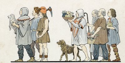 I "Frankrike, hans historia berättad av G. Montorgueil, bild av Job"" 1896. Privat samling. av pseudonym for Onfray de Breville Jacques Job