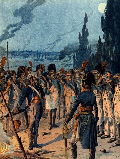 Italiensk kampanj: På kvällen för slaget vid Lodi den 10 maj av pseudonym for Onfray de Breville Jacques Job