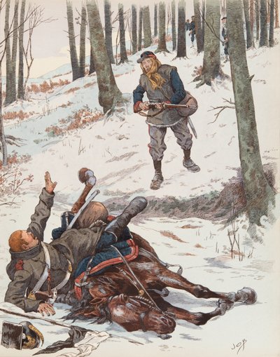 Jacques Marie Gaston Onfroy de Breville dit JOB (1858-1931) - Le Moblot (soldat från Nationalgardets mobil under kriget 1870), privat samling av pseudonym for Onfray de Breville Jacques Job
