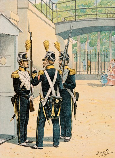 Jacques Marie Gaston Onfroy de Breville dit JOB (1858-1931) - Alltid franska truppers utrustning: Voltigeurs de la Garde Imperiale, privat samling av pseudonym for Onfray de Breville Jacques Job