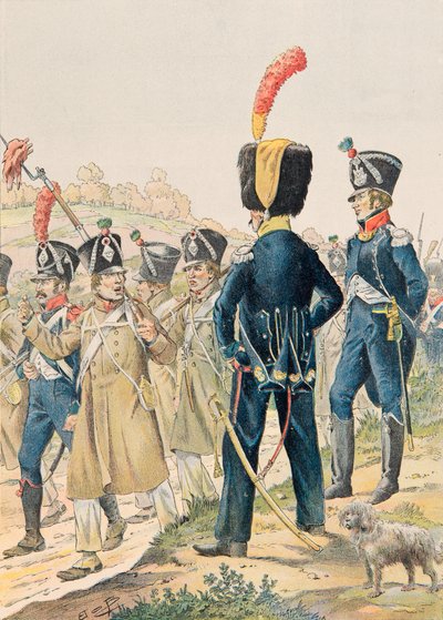 Jacques Marie Gaston Onfroy de Breville dit JOB (1858-1931) - Alltid franska truppers outfit: Officers of Voltigeurs and Light Infantry Hunters under the First Empire, Private Collection av pseudonym for Onfray de Breville Jacques Job