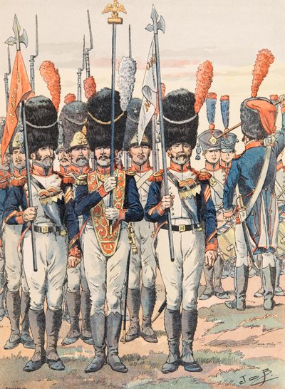 Jacques Marie Gaston Onfroy de Breville dit JOB (1858-1931) - Alltid franska truppers utrustning: Porte Aigles (1812), privat samling av pseudonym for Onfray de Breville Jacques Job