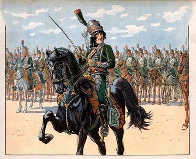 Joachim Murat (1767-1815) då överste under det italienska fälttåget. Gravyr av Jacques Marie Gaston Onfray de Breville dit Job (1858-1931) av pseudonym for Onfray de Breville Jacques Job