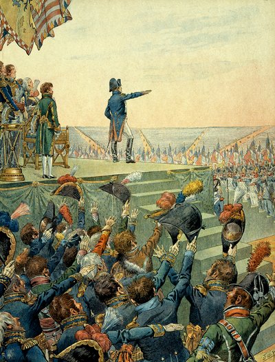 Napoleon I Bonaparte (1769-1821) delade ut korsen från Legion d