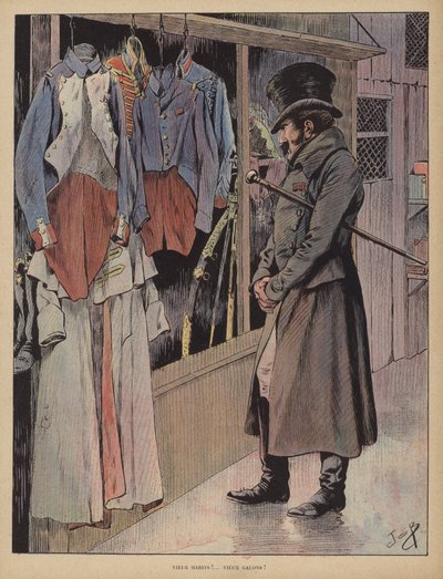 Gamla kläder! Gamla ränder! (färg litho) av pseudonym for Onfray de Breville Jacques Job