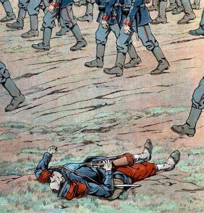 Preussar invaderar Frankrike: fransk död soldat av pseudonym for Onfray de Breville Jacques Job