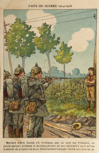 WW1: Heroisk ungdom (illustration) av pseudonym for Onfray de Breville Jacques Job