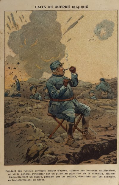 WW1: Generalens mapp (illustration) av pseudonym for Onfray de Breville Jacques Job