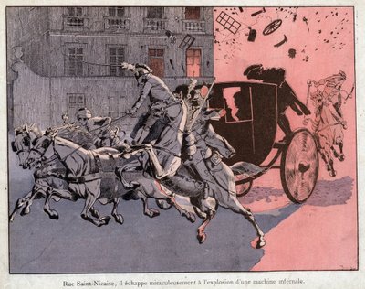 Attacken på rue Saint Nicaise av pseudonym for Onfray de Breville Job