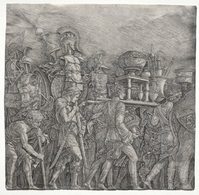 Caesars triumfer: Corseletbärarna av school of Andrea Mantegna
