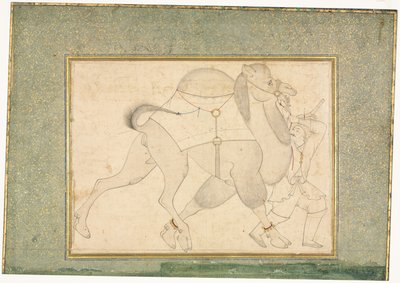 Kamel och Brudgum; En sida Illustration av style of Shaykh Muhammad