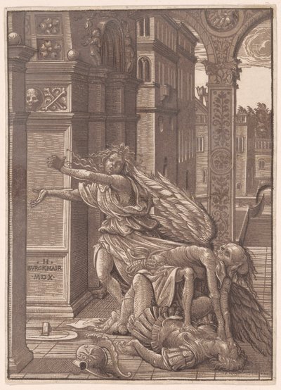 Älskande överraskade av döden av the Elder Hans Burgkmair