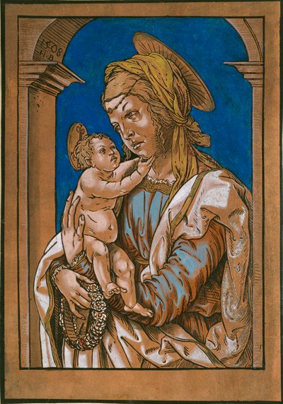 Madonna och barn under en båge, 1508 av the Elder Hans Burgkmair