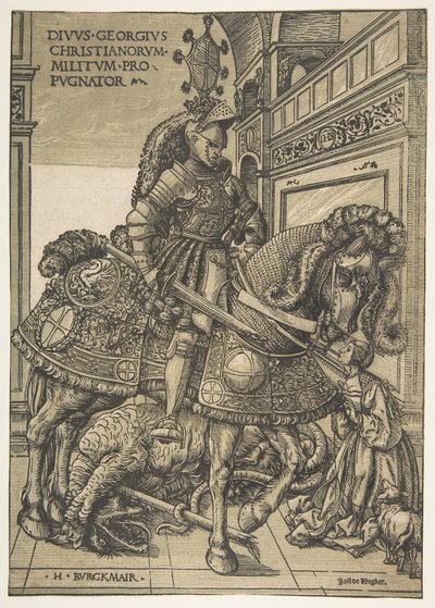 Saint George till häst, 15081518. av the Elder Hans Burgkmair