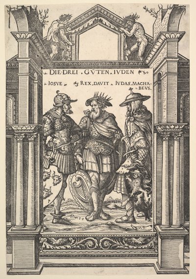 De tre judiska hjältarna, från Heroes and Heroines, 1516. av the Elder Hans Burgkmair