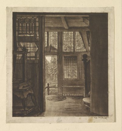 Interiör i Rembrandts hus av weduwe Dietrich