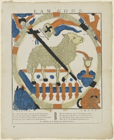 Lam Gods (titel på objekt) av weduwe H. Bontamps