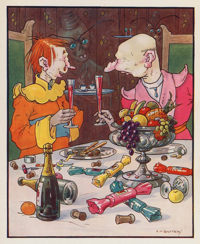 Illustration till Gullivers resor av Jonathan Swift (färglitografi) av (after) American School