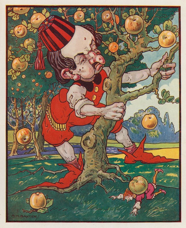 Illustration till Gullivers resor av Jonathan Swift (färglitografi) av (after) American School