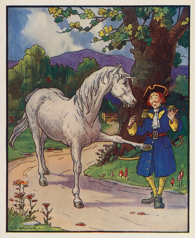 Illustration till Gullivers resor av Jonathan Swift (färglitografi) av (after) American School