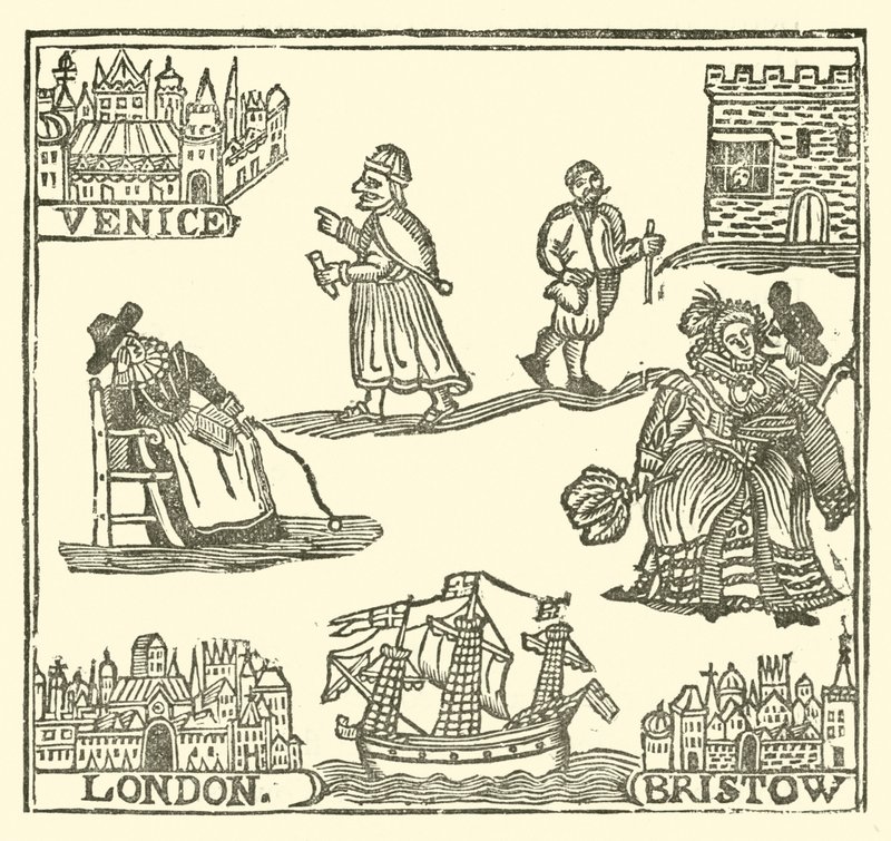 Illustration till The Roxburghe Ballads (träsnitt) av (after) English School