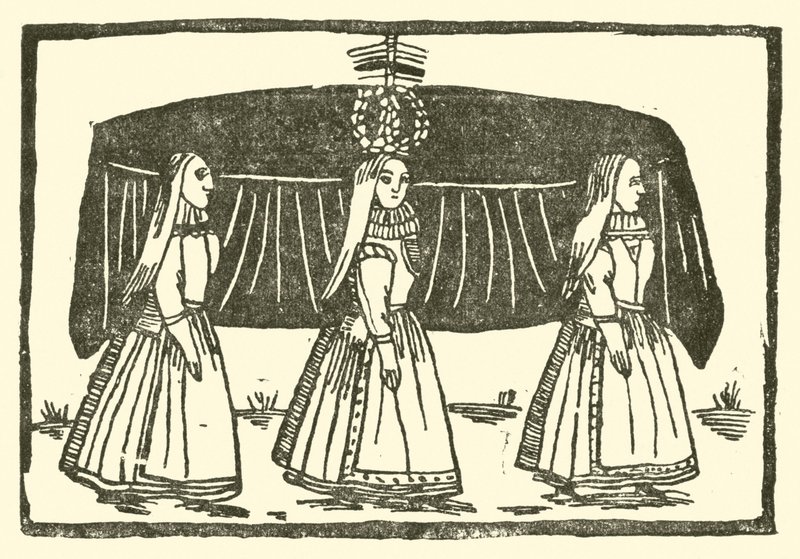 Illustration till The Roxburghe Ballads (träsnitt) av (after) English School