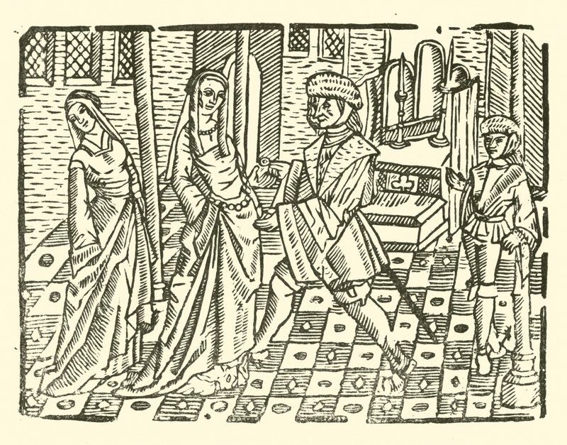 Illustration till The Roxburghe Ballads (träsnitt) av (after) English School