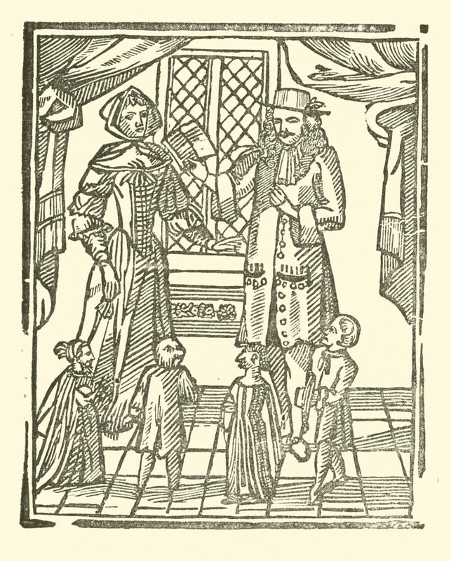 Illustration till The Roxburghe Ballads (träsnitt) av (after) English School