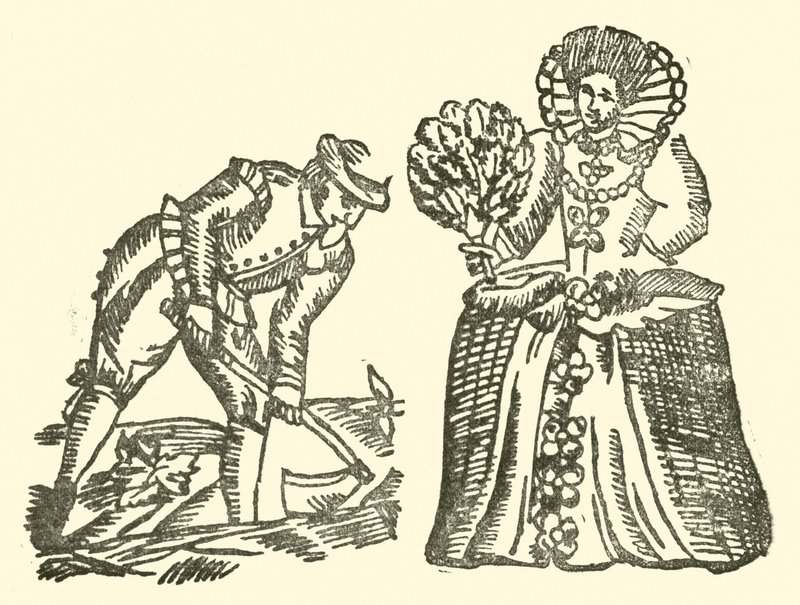 Illustration till The Roxburghe Ballads (träsnitt) av (after) English School
