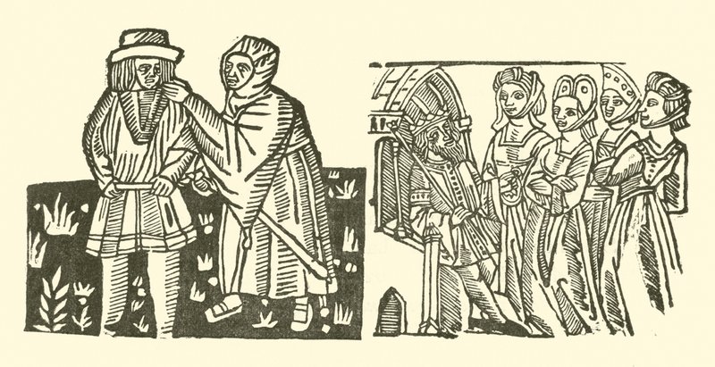 Illustration till The Roxburghe Ballads (träsnitt) av (after) English School