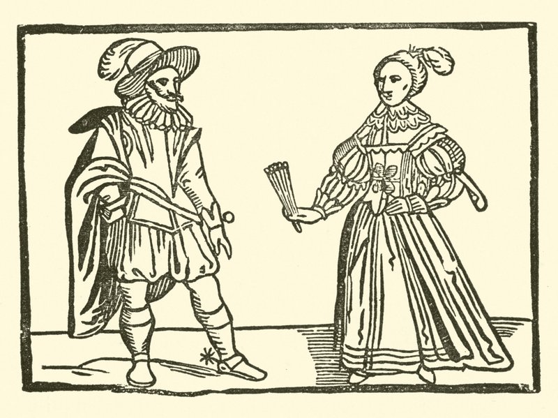 Illustration till The Roxburghe Ballads (träsnitt) av (after) English School