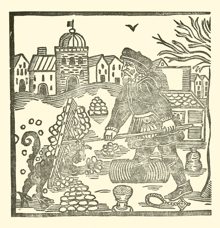Illustration till The Roxburghe Ballads (träsnitt) av (after) English School