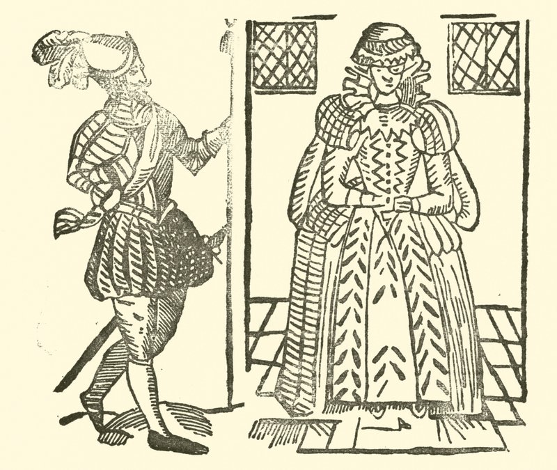 Illustration till The Roxburghe Ballads (träsnitt) av (after) English School