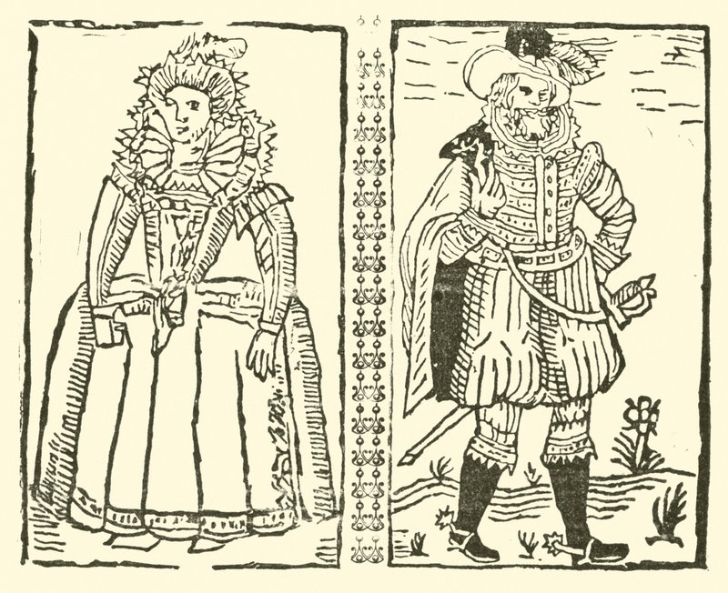 Illustration till The Roxburghe Ballads (träsnitt) av (after) English School