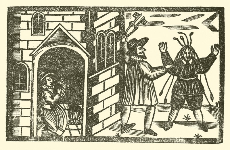 Illustration till The Roxburghe Ballads (träsnitt) av (after) English School