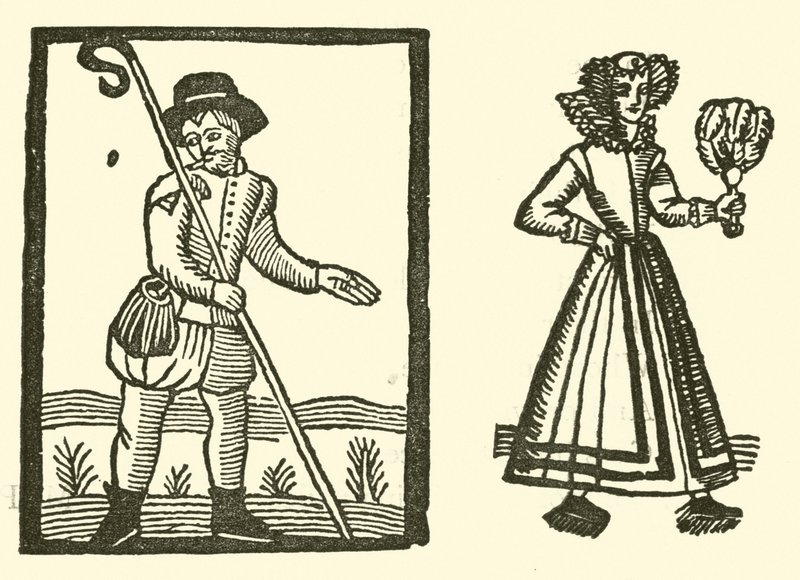 Illustration till The Roxburghe Ballads (träsnitt) av (after) English School