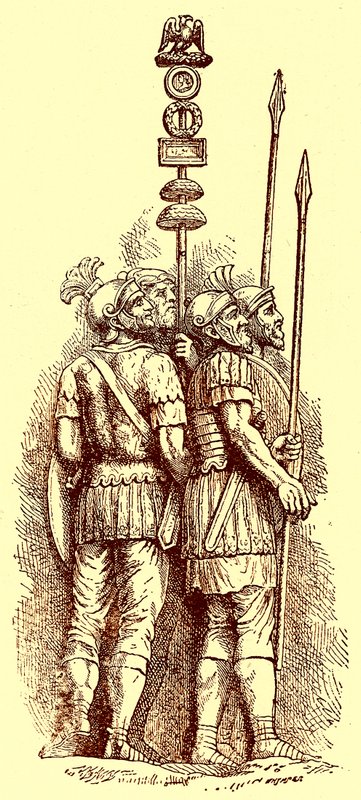 Romerska soldater, illustration för 