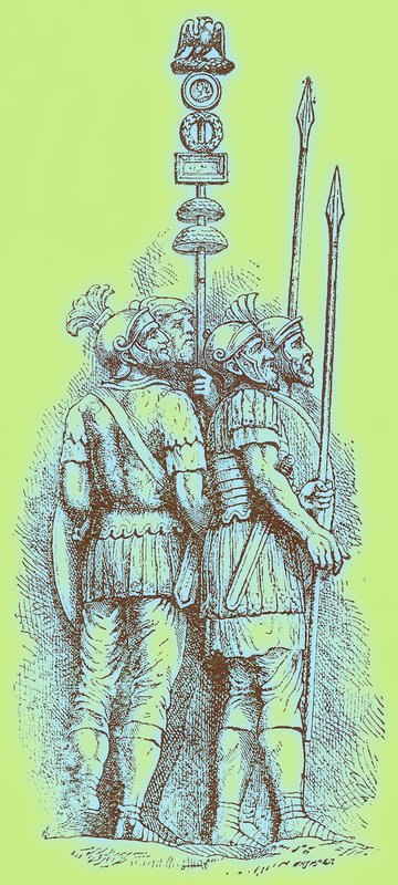 Romerska soldater, illustration för 