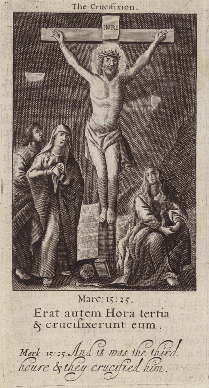 Jesu Kristi korsfästelse (gravyr) av (after) English School