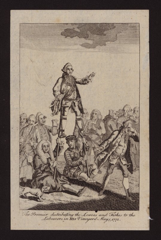 Premiärministern delar ut bröd och fiskar till arbetarna i sin vingård, 9 maj av (after) English School
