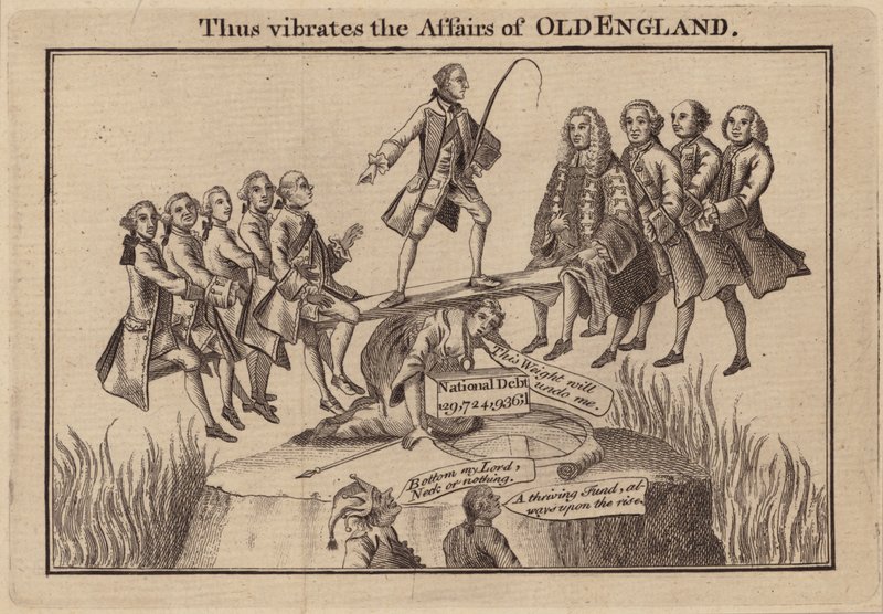 Så vibrerar det gamla Englands angelägenheter (gravyr) av (after) English School