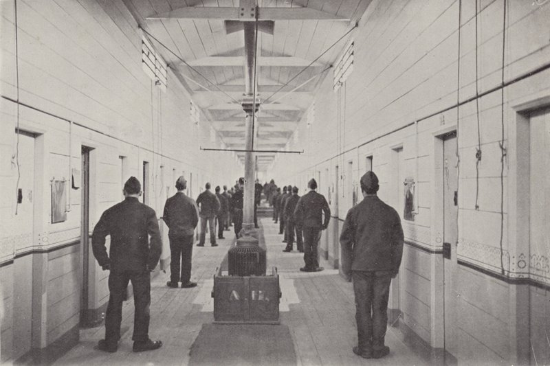 A Muster of Hooligans, Borstal Prison (s/v foto) av (after) English photographer