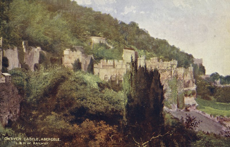 Castle Hedge, Abergele (färgat foto) av (after) English photographer