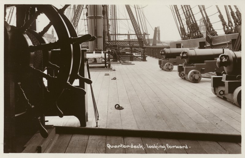 Quarterdeck av HMS Victory, ser fram emot (s/v foto) av (after) English photographer