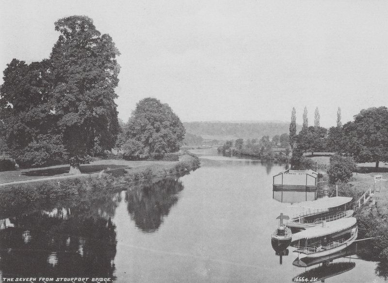 Severn från Stourport Bridge (svartvitt foto) av (after) English photographer