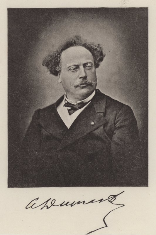 Alexandre Dumas den yngre, fransk författare (s/v foto) av (after) French Photographer