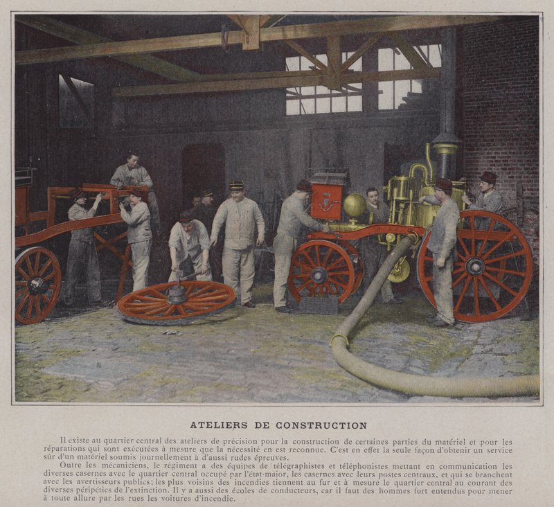 Ateliers de Construction (färgad bild) av (after) French Photographer