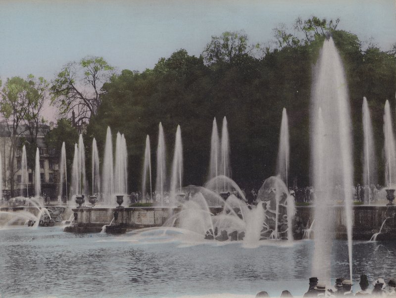 Bassin de Neptune, Basin of Neptune (färgad bild) av (after) French Photographer